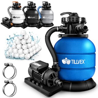 tillvex® Sandfilteranlage mit Pumpe Filteranlage...